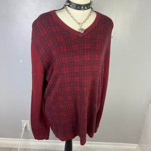 Red plaid sweater